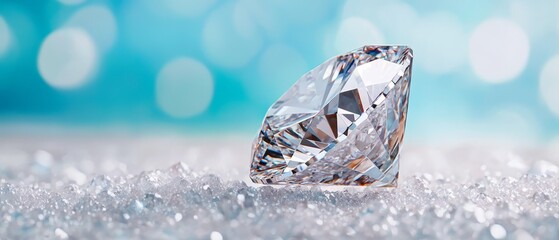 A diamond sitting on top of a pile of diamonds