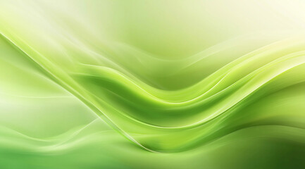 Abstract green background with soft, blurred lines and curves, creating an elegant and minimalist design for nature-themed designs or environmental themes.