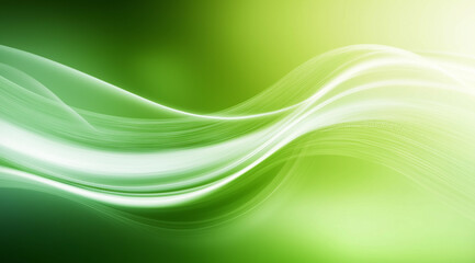 Fototapeta premium Abstract green background with soft, blurred lines and curves, creating an elegant and minimalist design for nature-themed designs or environmental themes.