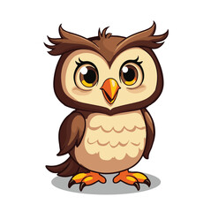 A Cute Owl Vector Illustration