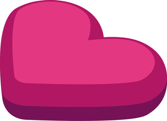 Pink heart symbolizing love, affection, and romance, perfect for valentine's day or romantic projects