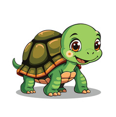 A Cute Turtle Vector Illustration