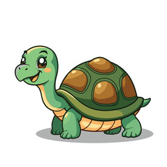 A Cute Turtle Vector Illustration