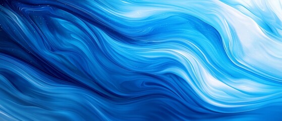 Obraz premium A blue and white abstract background with wavy lines
