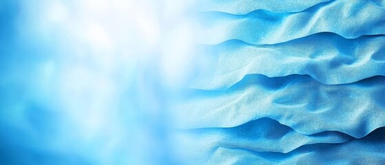 Obraz premium A blue background with wavy lines and a bright light