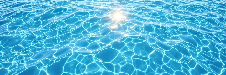Obraz premium The sun's rays dance across the surface of crystal clear water, creating an ever-changing pattern of light and shadow, movement, sunlight