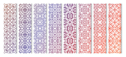 Floral seamless pattern icon bundle