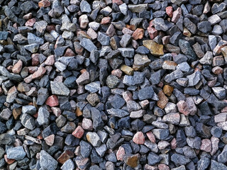 Close up of small stones as nature background.
