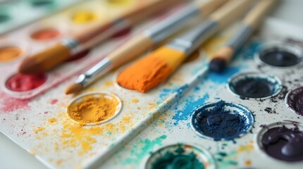 Fototapeta premium Brush and palette