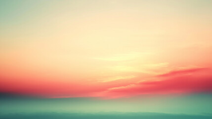 Fototapeta premium Blurred background with red and green gradient, light sky blue color, mobile wallpaper, flat design, minimalistic, realistic. 