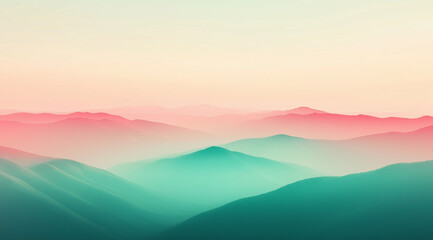 Blurred background with red and green gradient, light sky blue color, mobile wallpaper, flat design, minimalistic, realistic. 