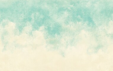 A soft, textured background featuring light blue and cream tones, evoking a serene sky or abstract landscape.