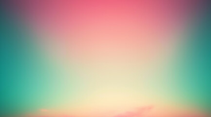 Naklejka premium Blurred background with red and green gradient, light sky blue color, mobile wallpaper, flat design, minimalistic, realistic. 