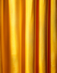 Yellow curtain with many folds background texture