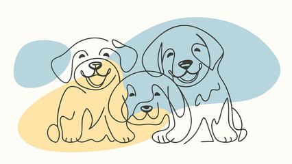 cute dogs set illustration, cute dogs vector