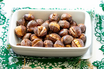 Traditional Traditional Portuguese Christmas roasted chestnuts Christmas roasted chestnuts