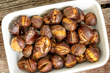 Traditional Traditional Portuguese Christmas roasted chestnuts Christmas roasted chestnuts