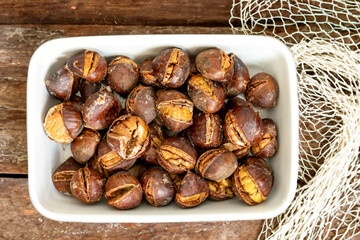 Traditional Traditional Portuguese Christmas roasted chestnuts Christmas roasted chestnuts