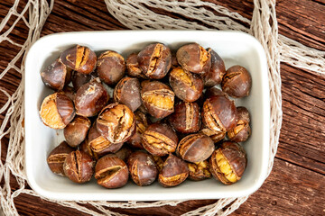 Traditional Traditional Portuguese Christmas roasted chestnuts Christmas roasted chestnuts