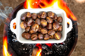 Traditional Traditional Portuguese Christmas roasted chestnuts Christmas roasted chestnuts