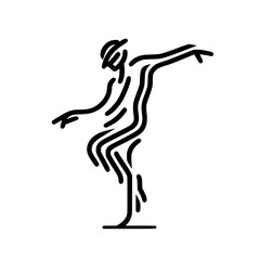 Black and White Vector Silhouettes of Dancers in Aesthetic and Dynamic Poses – Minimalist Art for Motion and Expression