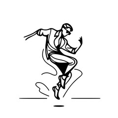 Fototapeta premium Black and White Vector Silhouettes of Dancers in Aesthetic and Dynamic Poses – Minimalist Art for Motion and Expression