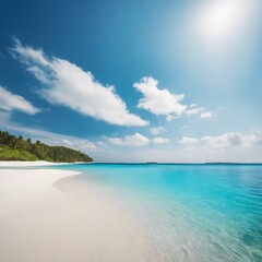 Fototapeta premium The sun, sand, and sea: paradise on earth.