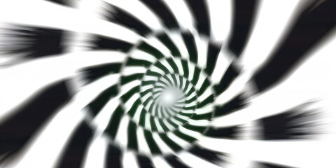 Stripes and Squares in Motion: A series of white and black stripes rotating on a white background.