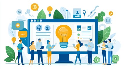 Enhance Collaboration and Innovation A Realistic Art Piece Capturing a Dynamic Feedback Session with Creative Professionals Engaged in Productive Discussions