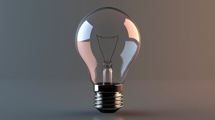 glowing electric bulb on dark background