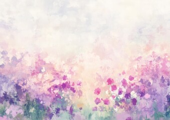 Vintage Oil Painting of a Whimsical Garden in Spring, Perfect for Easter or Cottagecore Decor Inspiration Generative AI