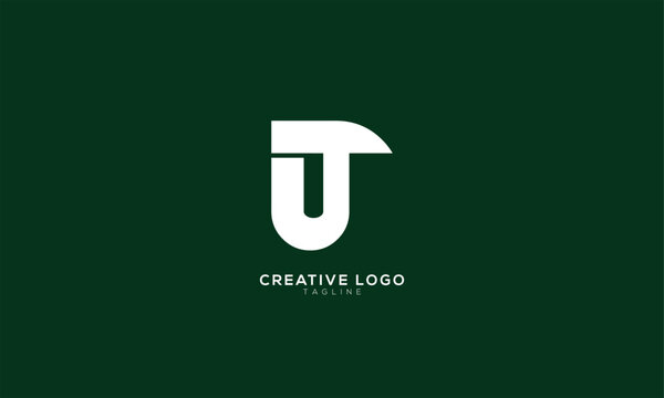 UJ UJ UTJ Abstract initial monogram letter alphabet logo design
