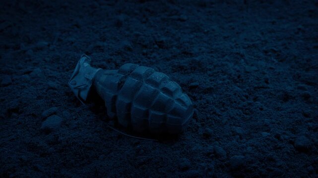 Grenade Explodes On The Battlefield