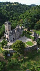 drone photo Pesteils castle france europe