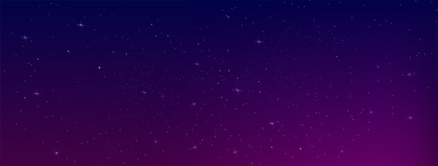 Starry night sky with astrological constellations. Space stars background.Space nebula and glittering stardust.