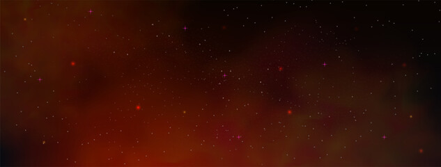 Starry night sky with astrological constellations. Space stars background.Space nebula and glittering stardust.
