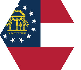 Polygon flag of the United States of America federal state of GEORGIA