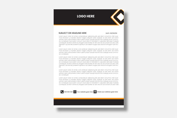 Clean and professional corporate company business letterhead template design.