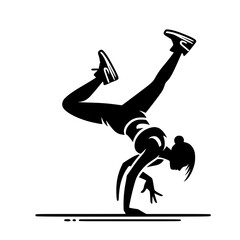 Black and White Vector Silhouettes of Dancers in Aesthetic and Dynamic Poses &ndash; Minimalist Art for Motion and Expression