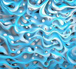 Obraz premium Blue and colorful wavy dynamic motion graphics. light motion shape curve. wavy banner template. background texture, neat cracks, 8k quality. generative ai 