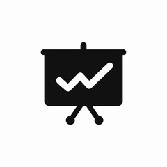 statistics presentation icon sign vector