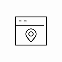 website location icon sign vector