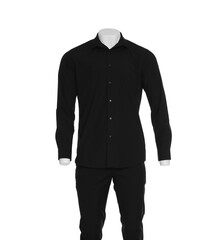 Male mannequin with stylish outfit isolated on white