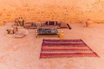 Seating area in Al Ula Old town, Saudi Arabia