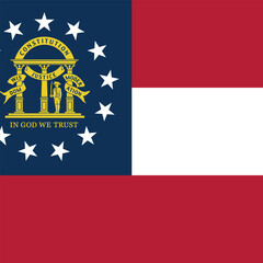 Button flag of the United States of America federal state of GEORGIA
