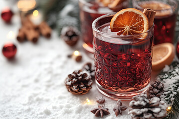 mulled wine with spices