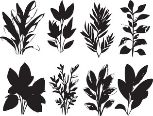 Set plants. Hand drawn vector illustration