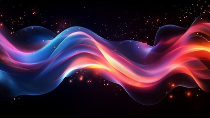 Fototapeta premium Dynamic Flow of Colorful Waves in Abstract Light Patterns