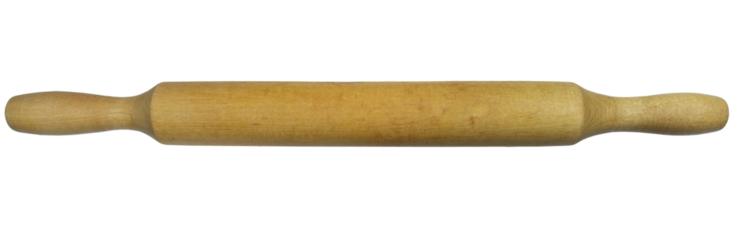 Wooden Rolling Pin Isolated on transparent background