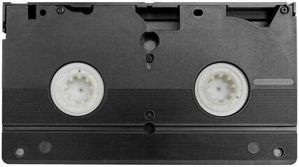 Backside of a Vintage VHS Cassette. a high resolution isolated on a transparent background
